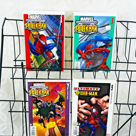Ultimate Spider-Man 1 3 7 9 lot Bendis #1 Payless Shoe back cover E Reprint - Picture 1 of 5